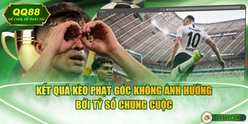 Kết quả kèo phạt góc không ảnh hưởng bởi tỷ số chung cuộc