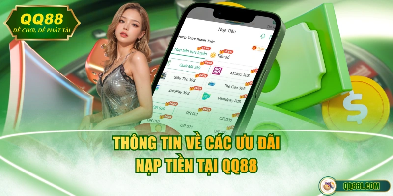 Thông tin về các ưu đãi nạp tiền tại QQ88